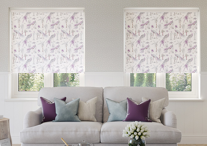 Tropical Birds, Amethyst - Twist&Fit Roller Blind - Image 3